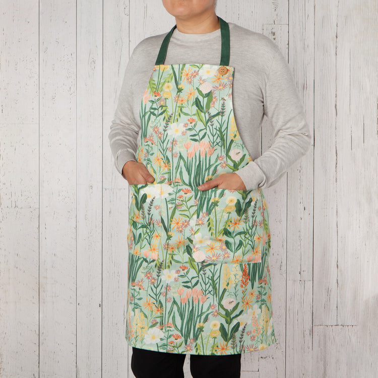 Bees & Blooms Spruce Apron