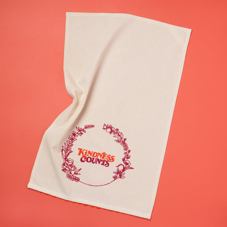 Kindness Counts Decorative Dishtowel