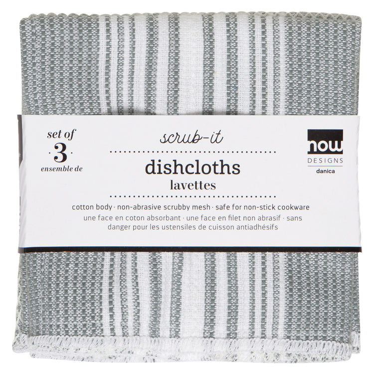 Scrub-It London Gray Dishcloths Set of 3