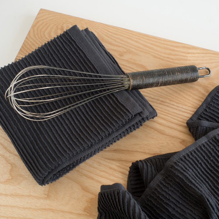 Ripple Black Dishtowel