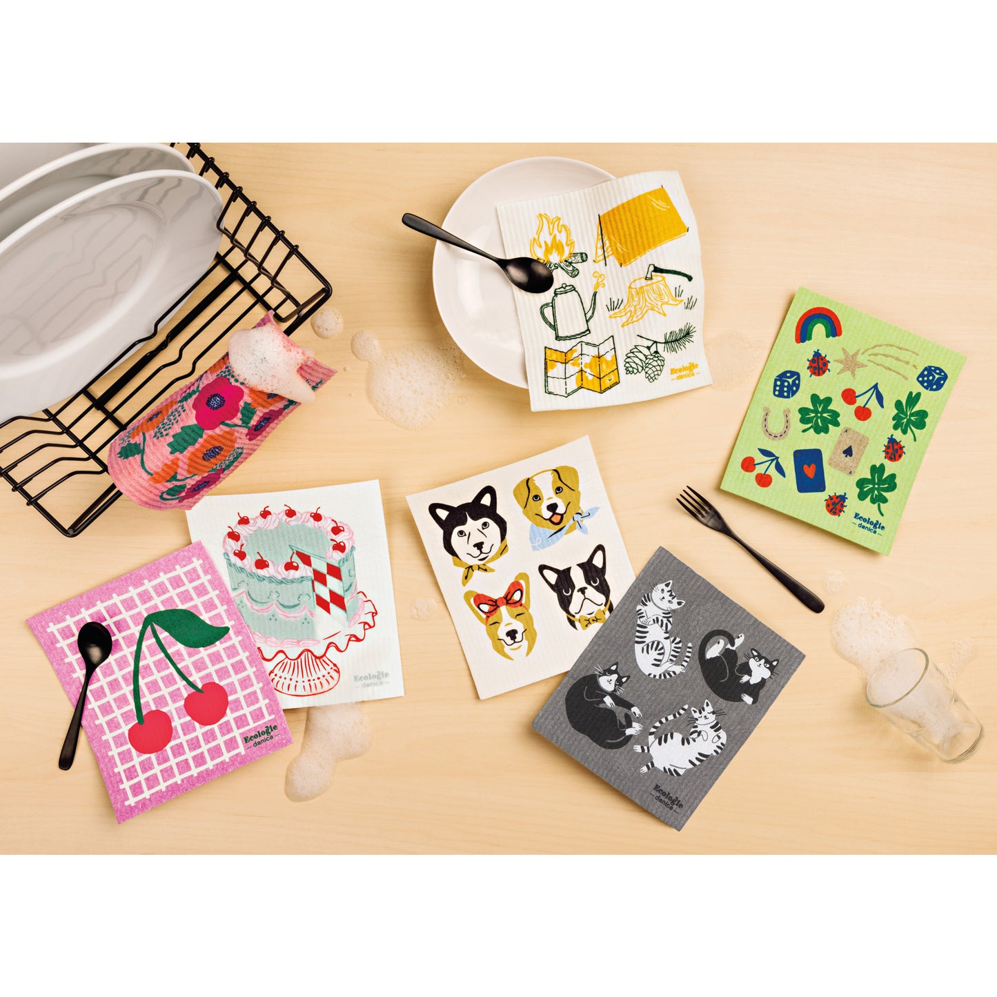 Feeling Lucky Swedish Dishcloth