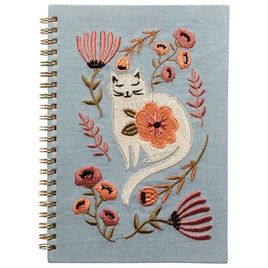 Catbloom Embroidered Notebook