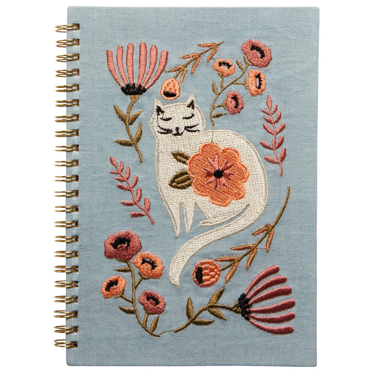 Catbloom Embroidered Notebook