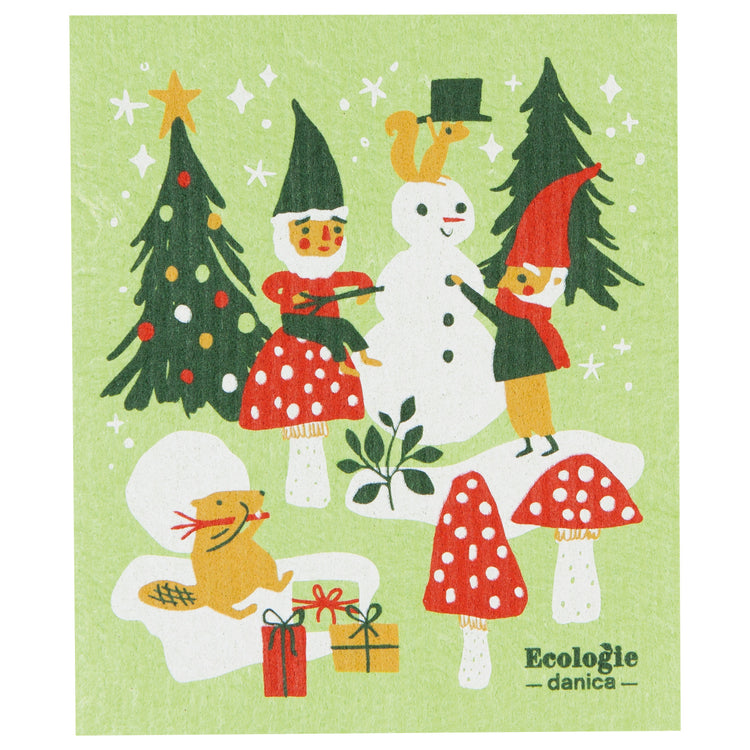Gnome for Holidays Swedish Sponge Cloth