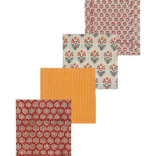 Field Block Print Napkins Set of 4
