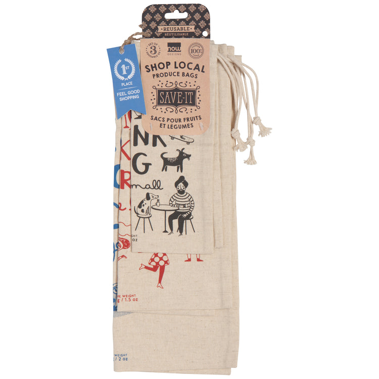 Shop Local Produce Bags Set of 3