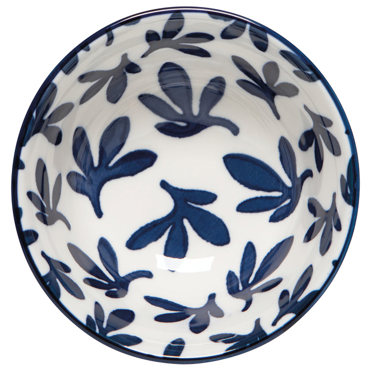 Blue Floral Stamped Bowl 3.5 inch