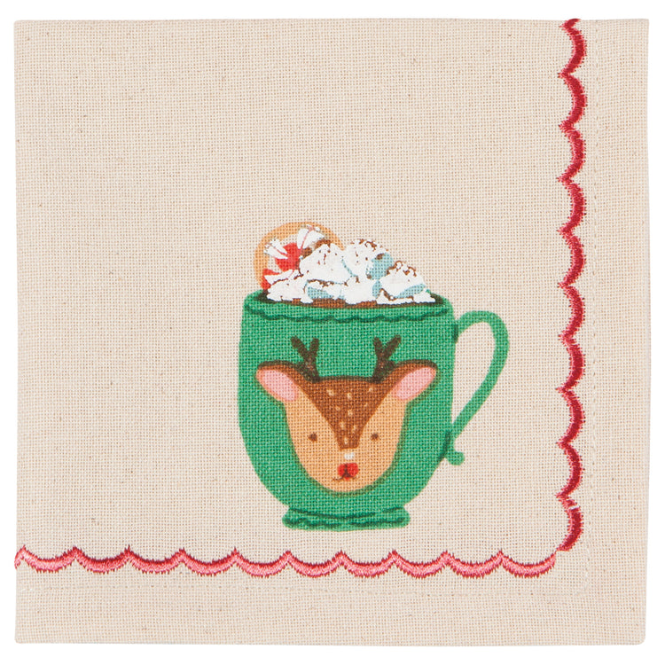 Cozy Cups Cocktail Napkins Set of 4