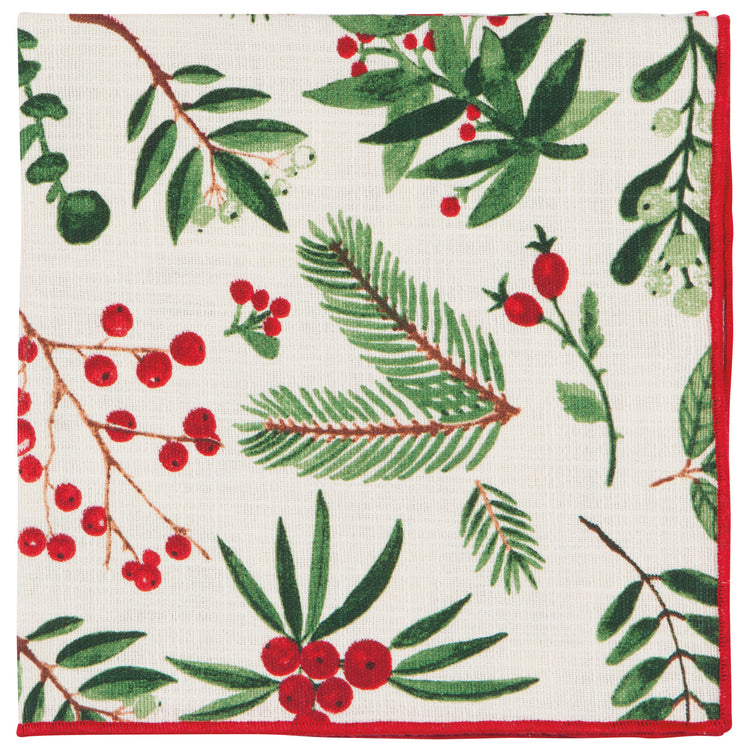 Winterberry Printed Napkins Set of 4
