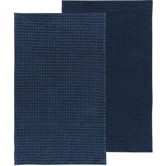 Second Spin Navy Waffle Dishtowel Set of 2
