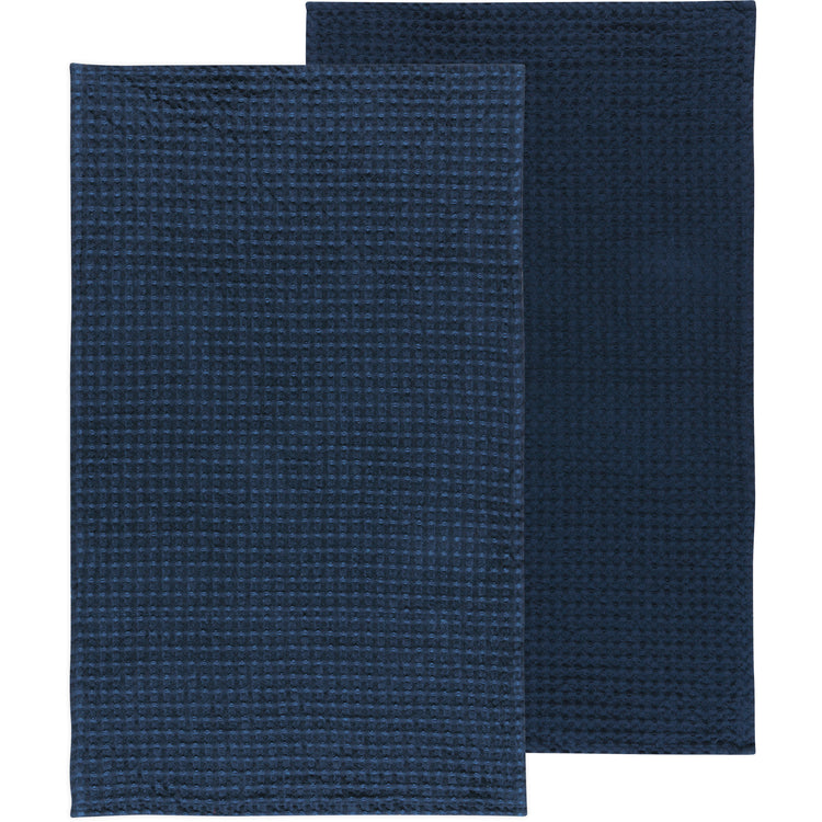 Second Spin Navy Waffle Dishtowel Set of 2