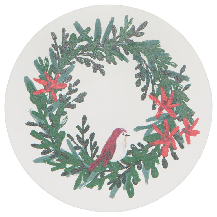 Wreaths Soak Up Coasters Set of 4