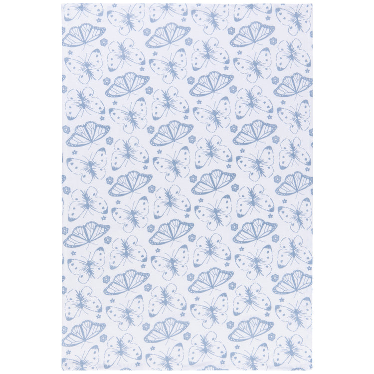 Morning Meadow Slate Blue Floursack Dishtowels Set of 2