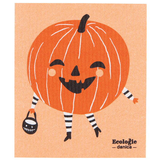 Boo Crew Pumpkin Swedish Sponge Cloth