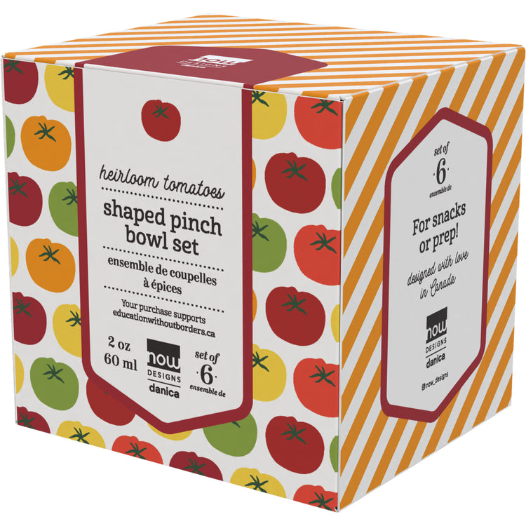 Heirloom Tomatoes Pinch Bowls Set of 6 Assorted