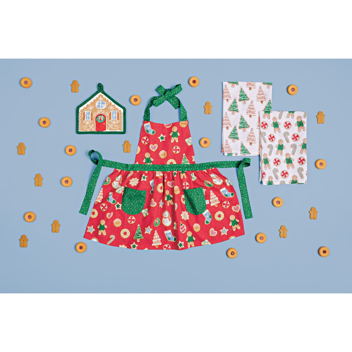 Cookie Exchange Christmas Floursack Dishtowels Set of 2