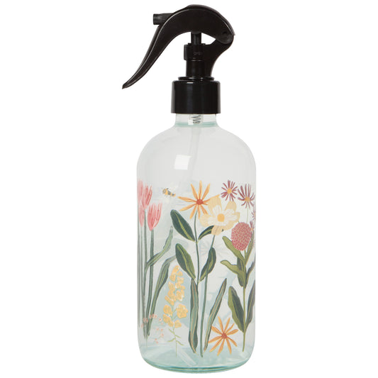 Bees & Blooms Glass Spray Bottle