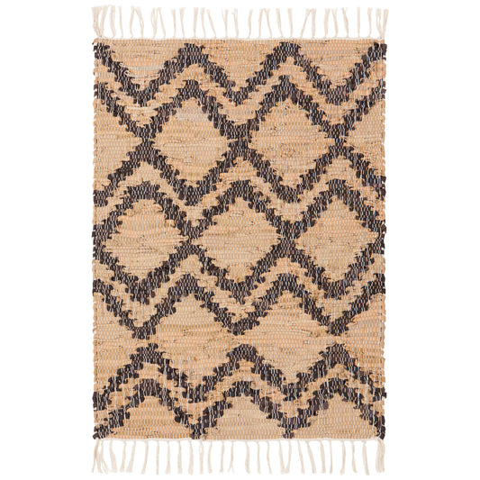Tetra Leather Chindi Rug 2 x 3 Ft