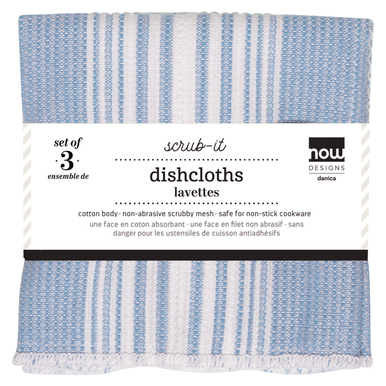 Scrub-It Slate Blue Dishcloths Set of 3