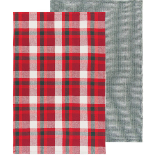 Recycled Cotton Tannenbaum Christmas Dishtowels Set of 2