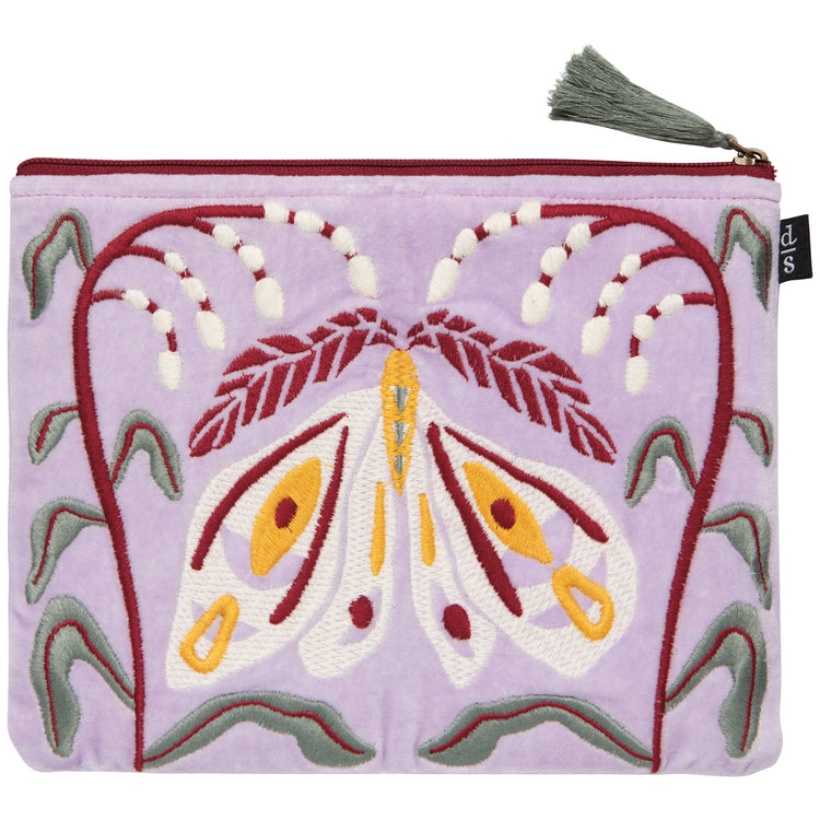 Nocturna Embroidered Flat Pouch