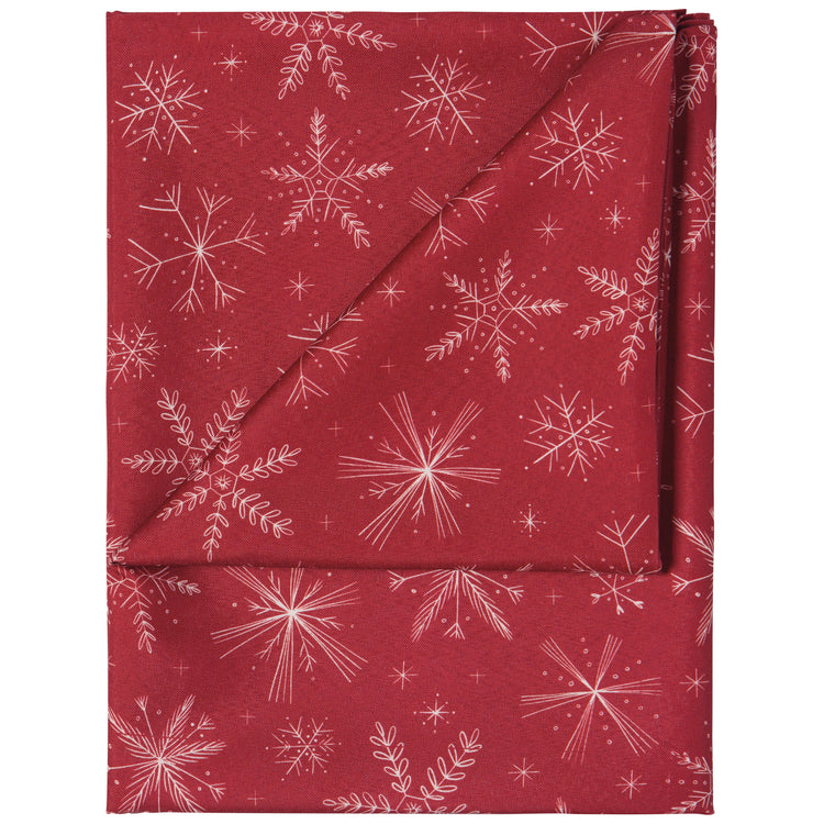 Snowflakes Christmas Tablecloth 60 x 90 inch