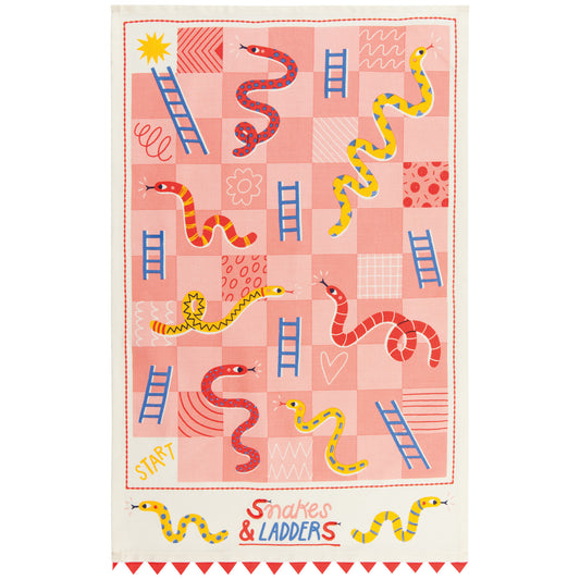 Snakes and Ladders Dishtowel