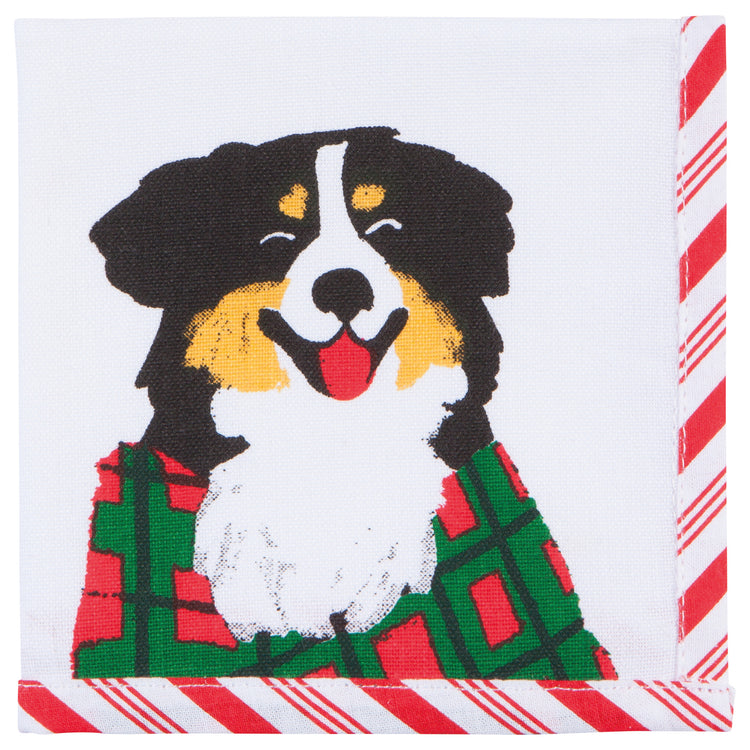 Holiday Hounds Christmas Cocktail Napkins Set of 4