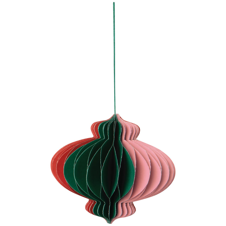 Orb Honeycomb Paper Christmas Tree Ornament