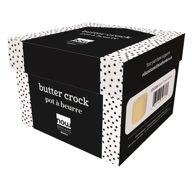 Matte Natural Butter Crock