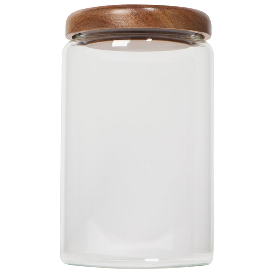 Glass Jar with Acacia wood lid - 32 oz