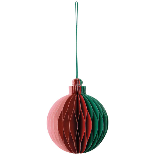 Globe Honeycomb Paper Christmas Tree Ornament