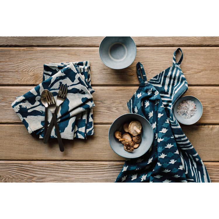 Flourish Block Print Napkins Set of 4