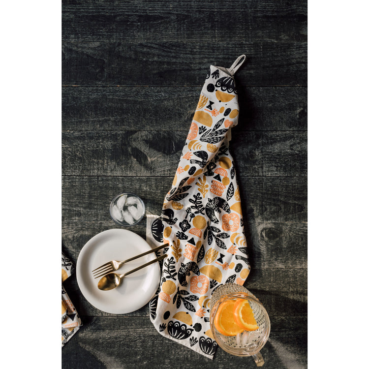 Myth Block Print Dishtowel