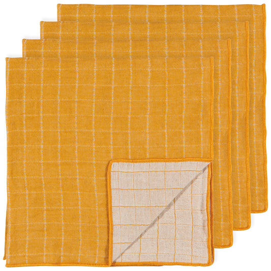 Ochre Double Weave Napkins Set of 4