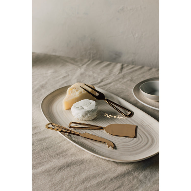 Gold Cheese Knives Set of 3