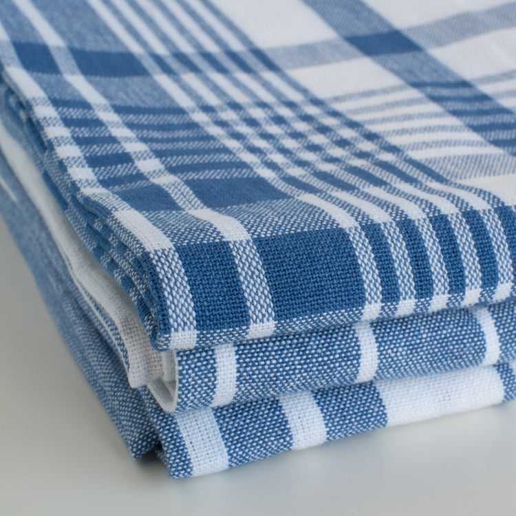 Royal Blue Jumbo Dishtowels Set of 3