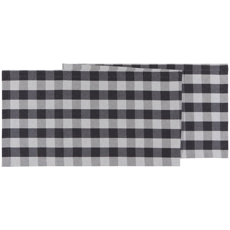 Charcoal Buffalo Check Second Spin Table Runner