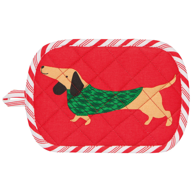 Holiday Hounds Shaped Potholder