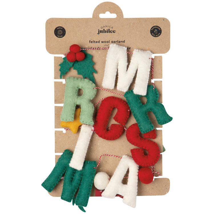 Merry Christmas Felt Garland