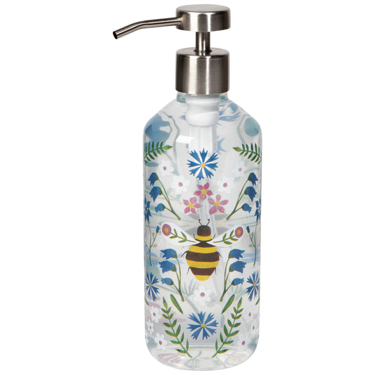 Bee Garden Glass Soap Pump