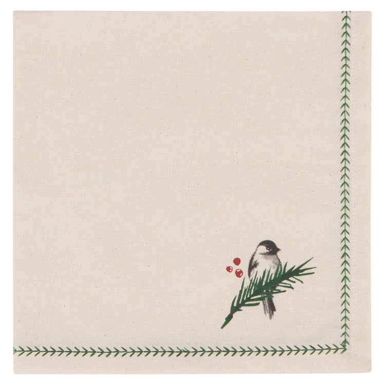 Forest Birds Christmas Napkins Set of 4