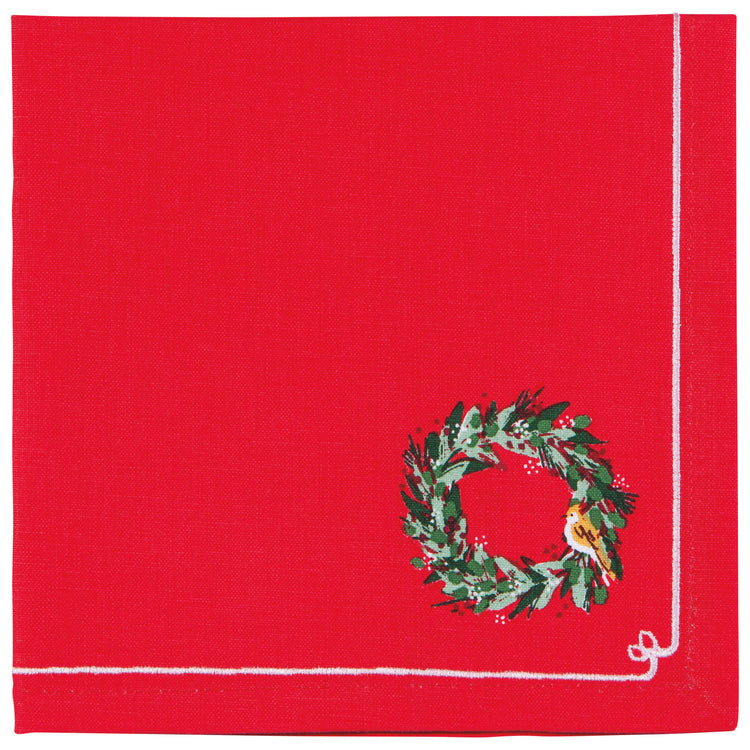 Wreaths Printed Napkins Set of 4