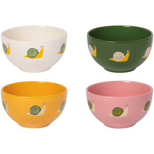 Snails Bowls Set of 4 Assorted