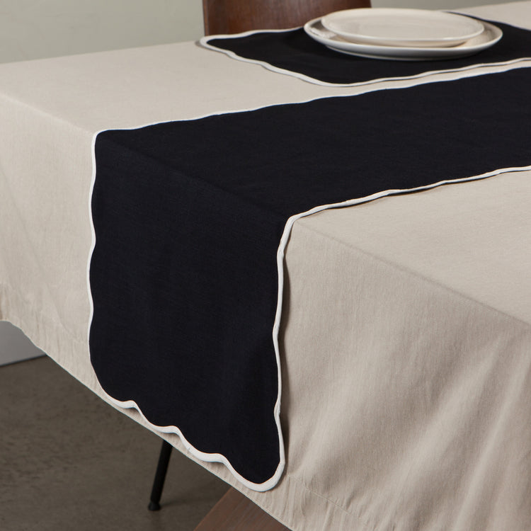 Black Florence Table Runner