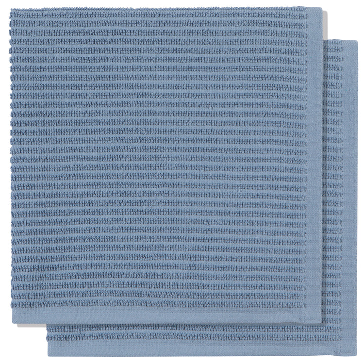 Slate Blue Ripple Dishcloths Set of 2