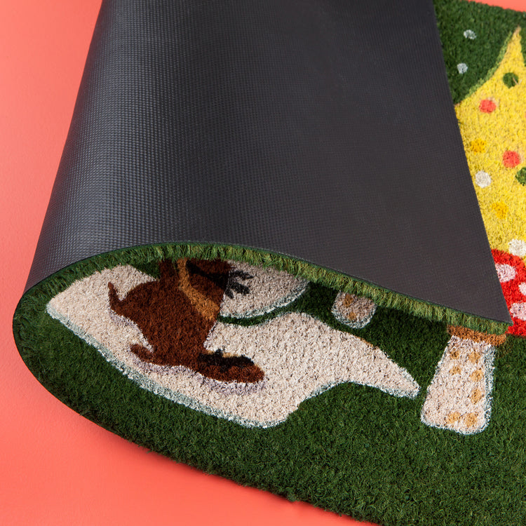 Gnome For The Holidays Coir Fibre Doormat
