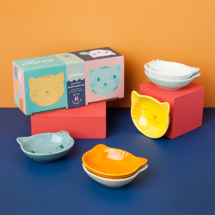 Purrfect Pinch Bowls Set of 6