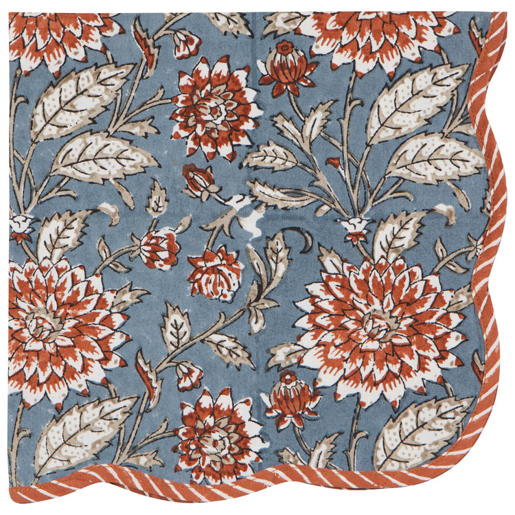 Dahlia Block Print Napkins Set of 4