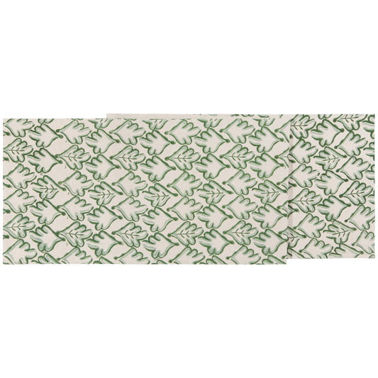 Hedge Block Print Table Runner